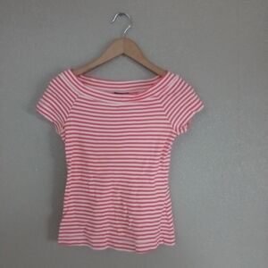 Striped Red and White Women's Top ( Bag H )